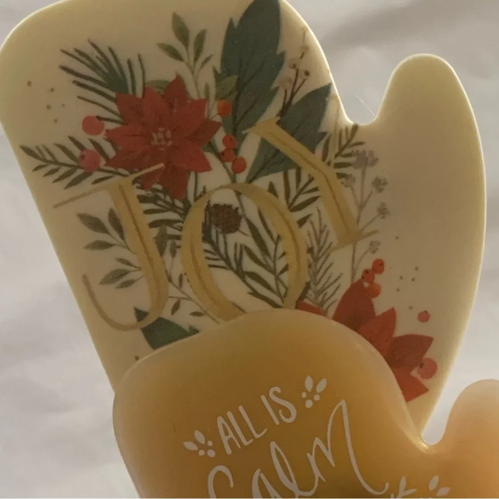 CWC Cook With Color 3 Piece Joy Merry Christmas Poinsettia Silicone Spatula Set